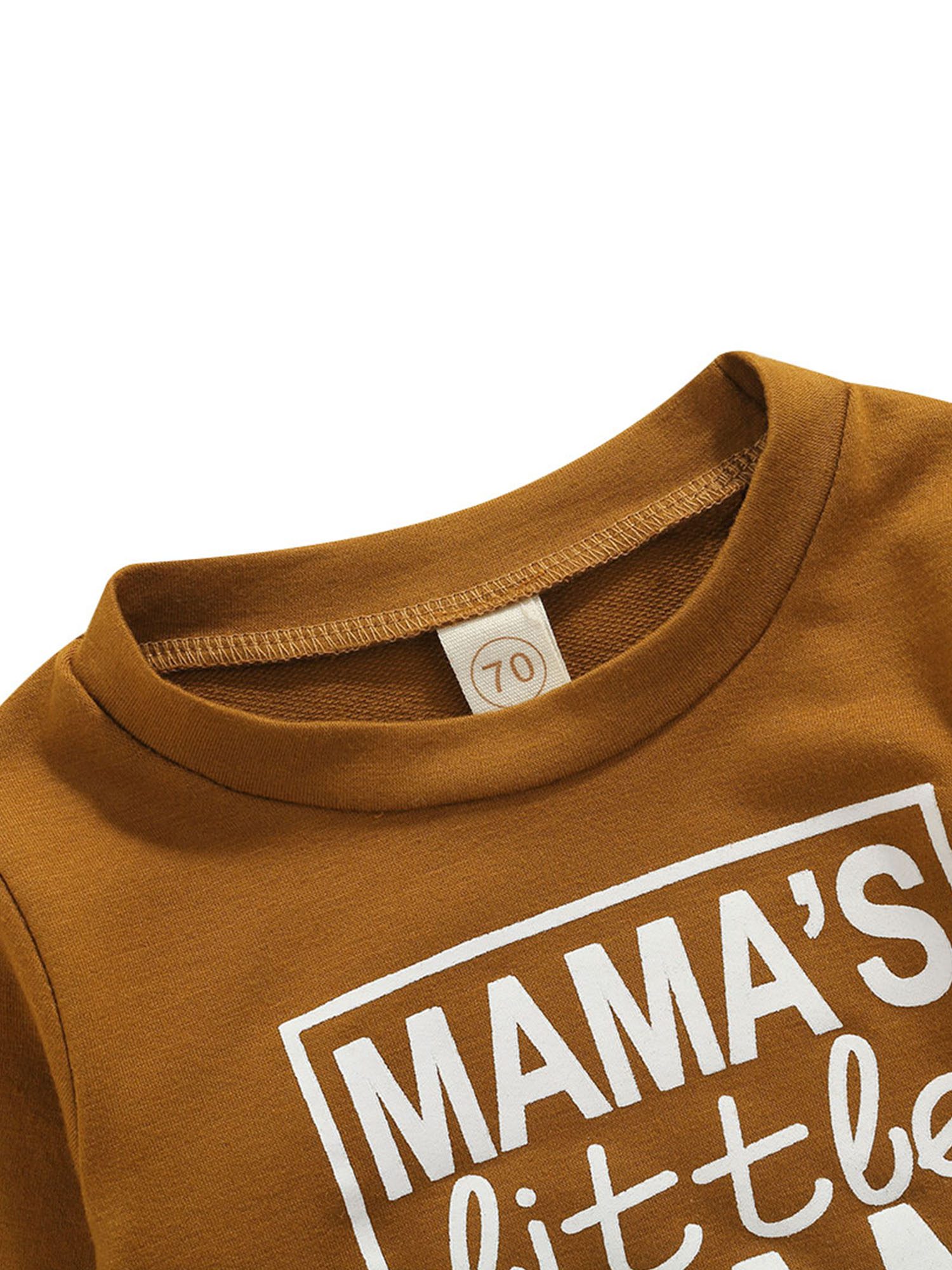 Ma&Baby Infant Baby Boy Pullover Top Mama's Little Man Sweatshirt - Image 4