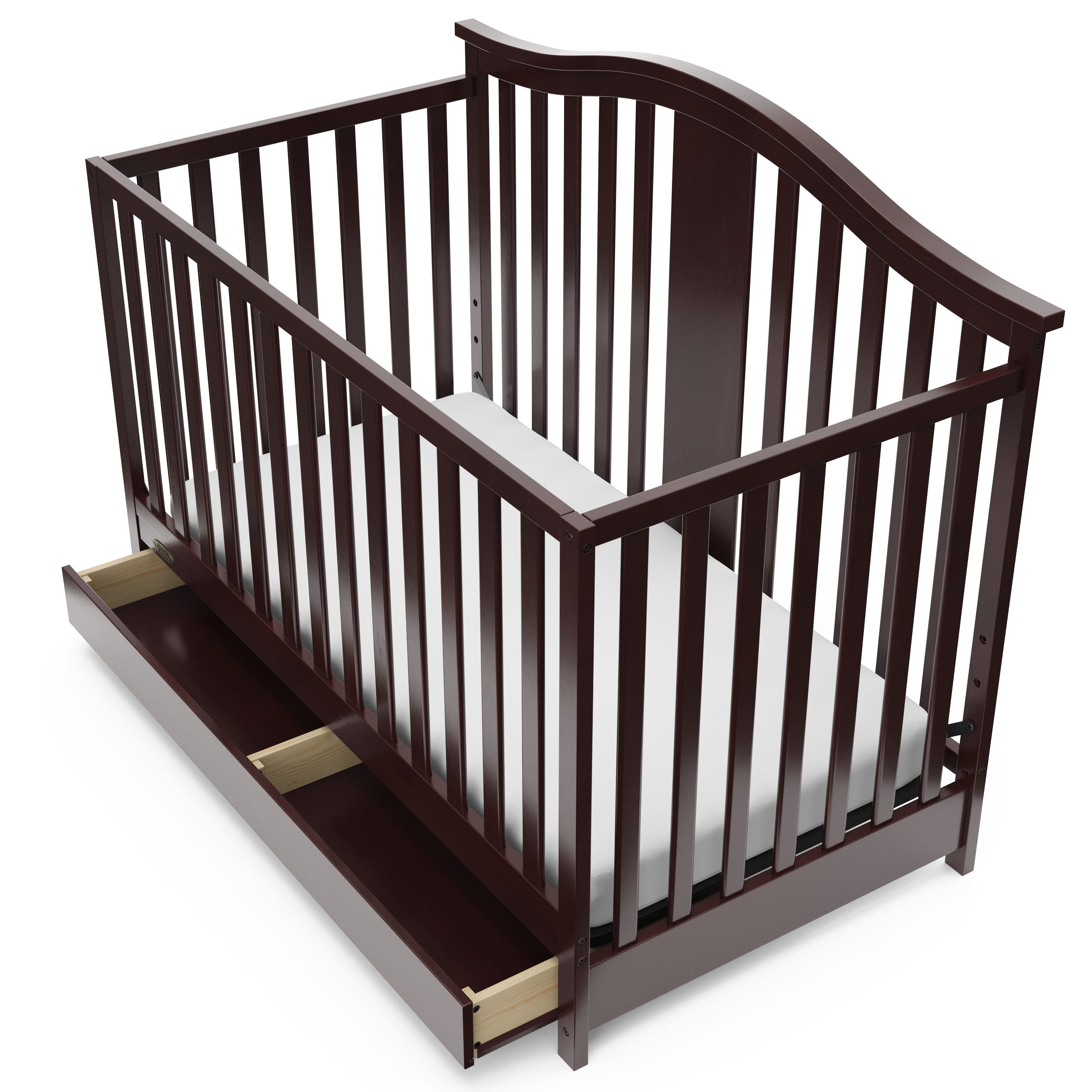 Graco Solano 5-in-1 Convertible Baby Crib with Drawer Espresso - Image 7