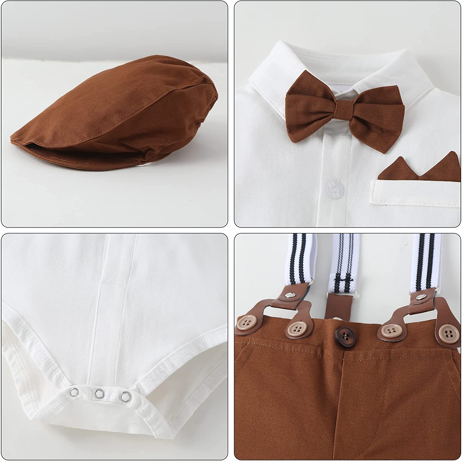 Baby Boy Clothes Set Infant Tuxedo Long Sleeve Gentleman Suit Outfits - Image 4