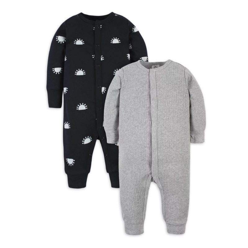 Modern Moments by Gerber Baby Boy Sleepwear/Pajamas Coveralls, 2 Pack