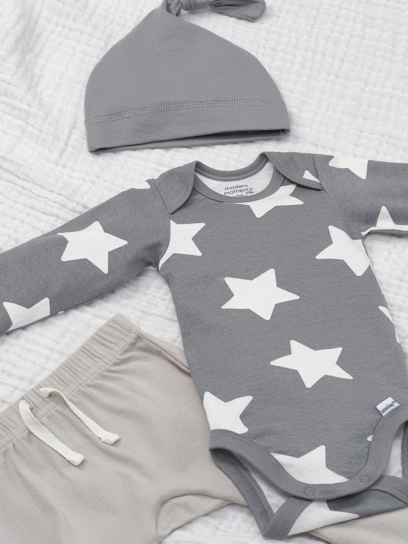 Modern Moments by Gerber Baby Boy Accessory Set, 4Piece (Newborn0/6