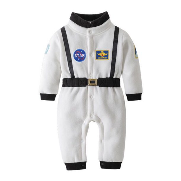 Bilo Baby Toddler Boy Orange Astronaut Fleece Costume Jumpsuit (2-3 Years/95) - Image 6