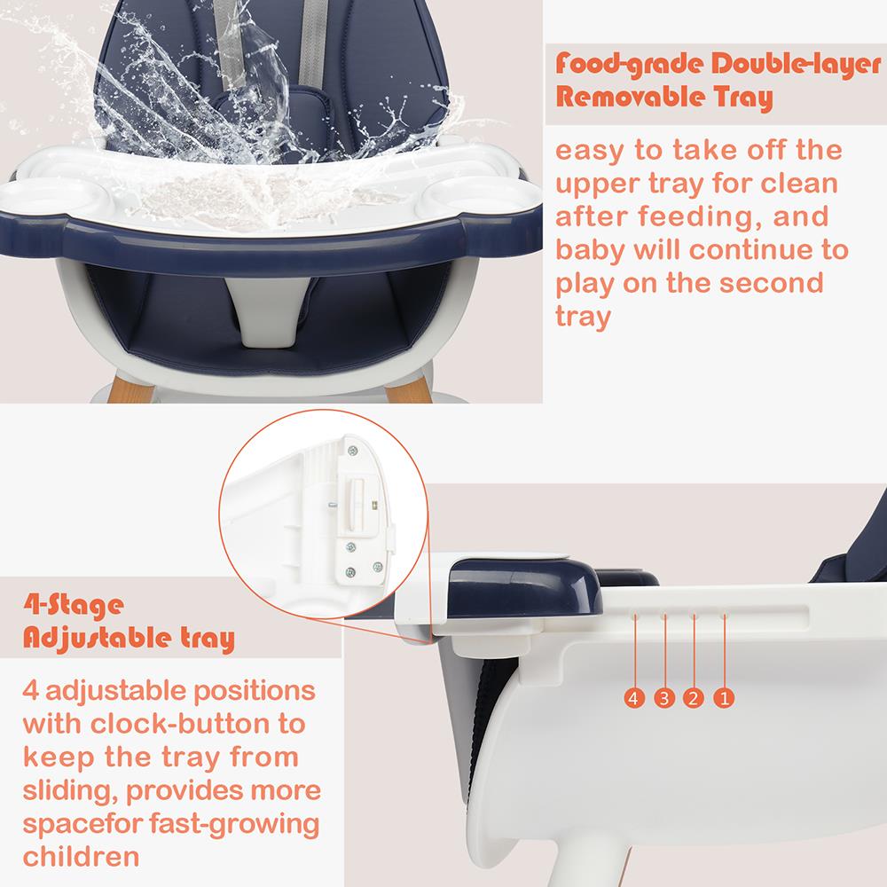 Ktaxon 5-in-1 Baby High Chair - Image 8