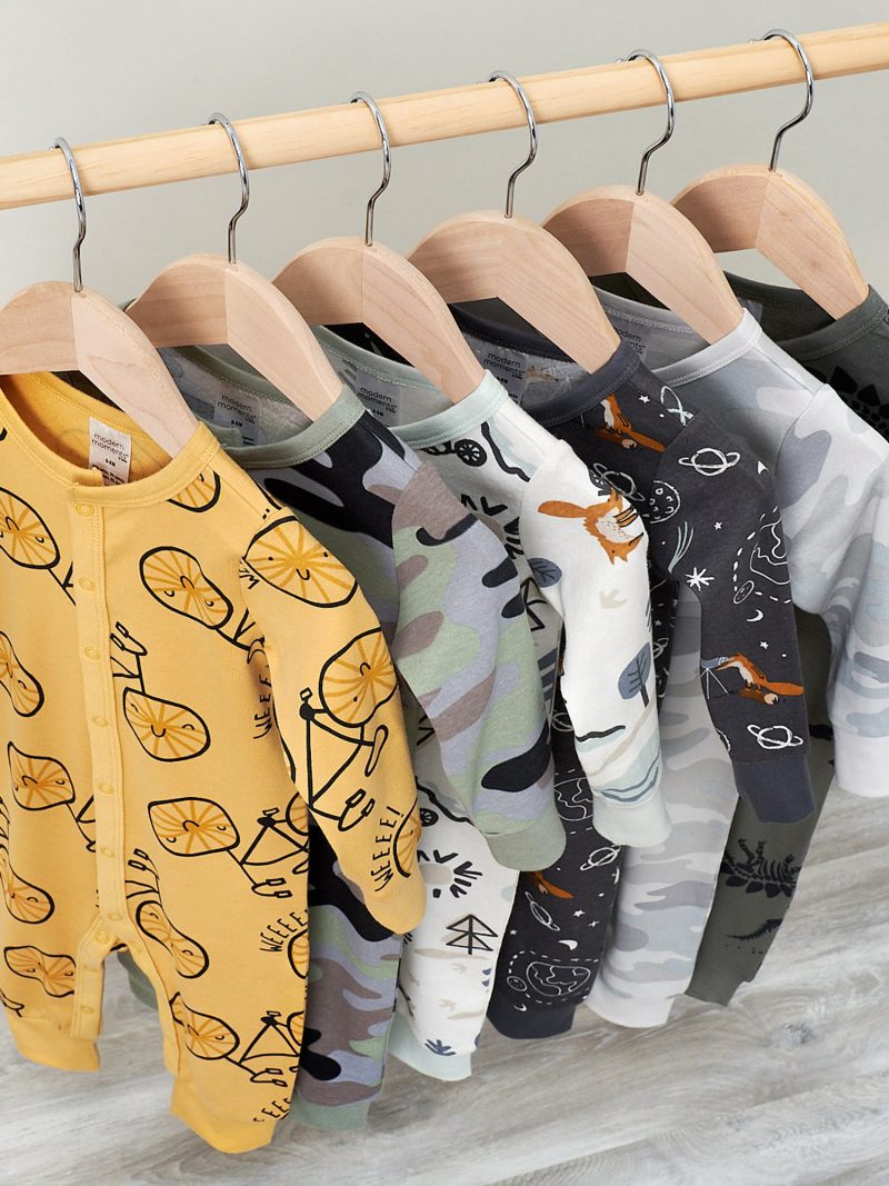 Modern Moments by Gerber Baby Boy Sleepwear/Pajamas Coveralls, 2 Pack