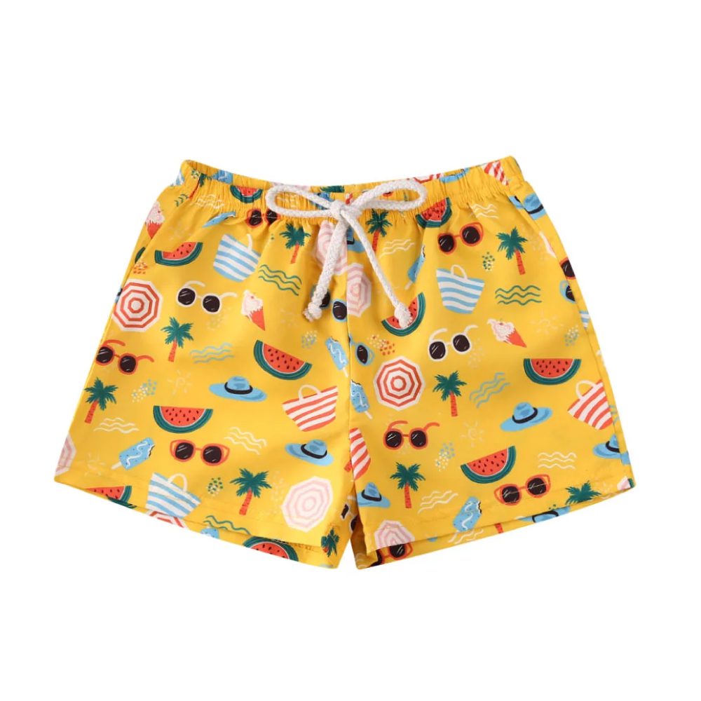 Toddler Baby Boys Beach Shorts Tropical Print Elastic Waist Bottoms
