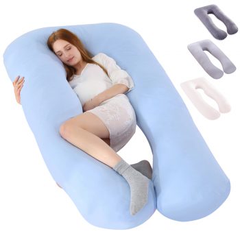 Pregnancy Pillow Full Body Pillow With Breathable Cotton Cover