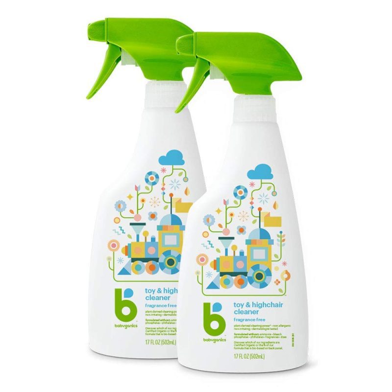 Babyganics Toy And Highchair Cleaner Spray, Fragrance-Free, 17 Oz