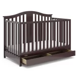 Graco Solano 5-in-1 Convertible Baby Crib with Drawer Espresso