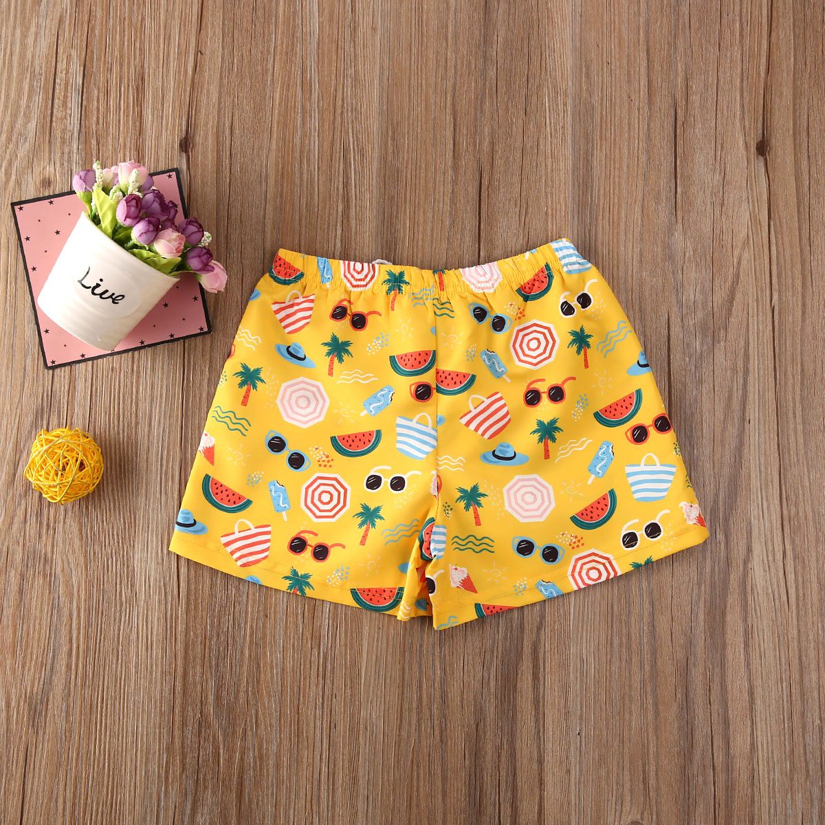Toddler Baby Boys Beach Shorts Tropical Print Elastic Waist Bottoms - Image 5