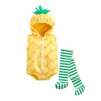 Lieserram Baby Boy Pineapple Romper Hooded Halloween Costume Jumpsuit