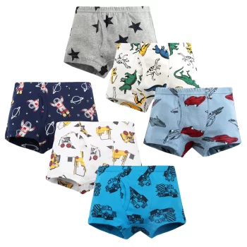 CM-Kid Toddler Boys Dinosaur Graphic Boxer Briefs 6pcs Underwear 5T