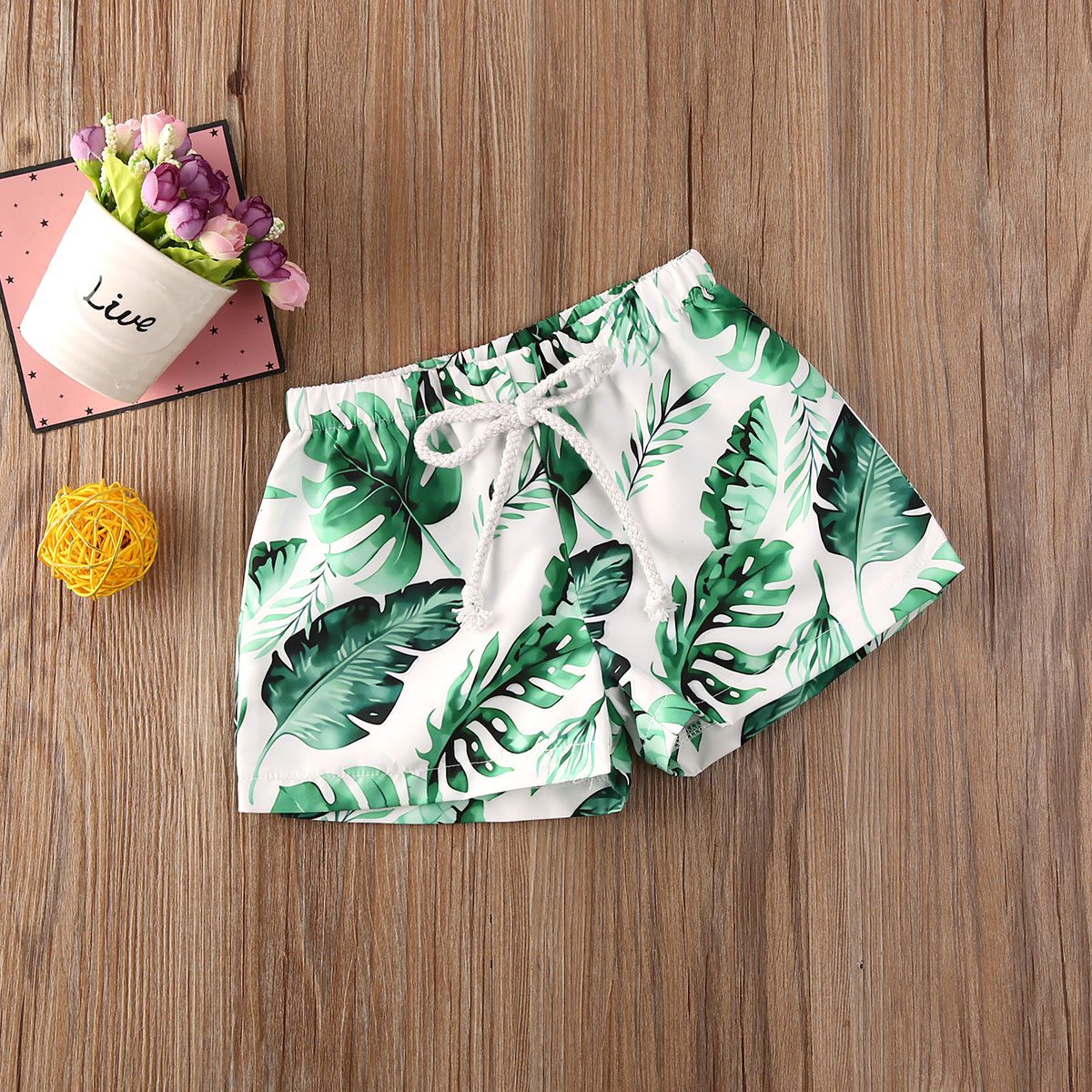 Toddler Baby Boys Beach Shorts Tropical Print Elastic Waist Bottoms - Image 12