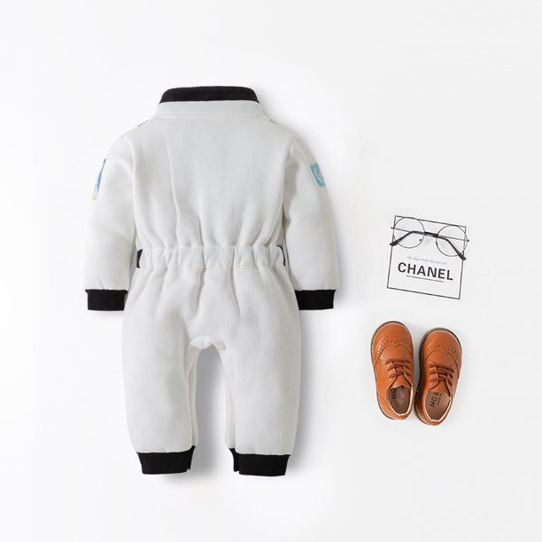Bilo Baby Toddler Boy Orange Astronaut Fleece Costume Jumpsuit (2-3 Years/95) - Image 7