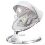 Baby Swing Electric Rocking Chair With Music Timer Mosquito Net Beige