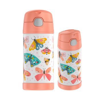 Thermos Kids Stainless Steel Vacuum Insulated Funtainer Straw Bottle