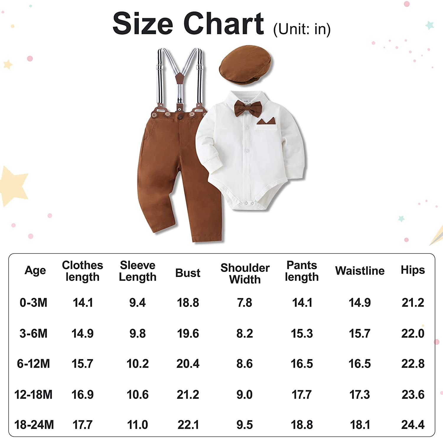 Baby Boy Clothes Set Infant Tuxedo Long Sleeve Gentleman Suit Outfits - Image 5