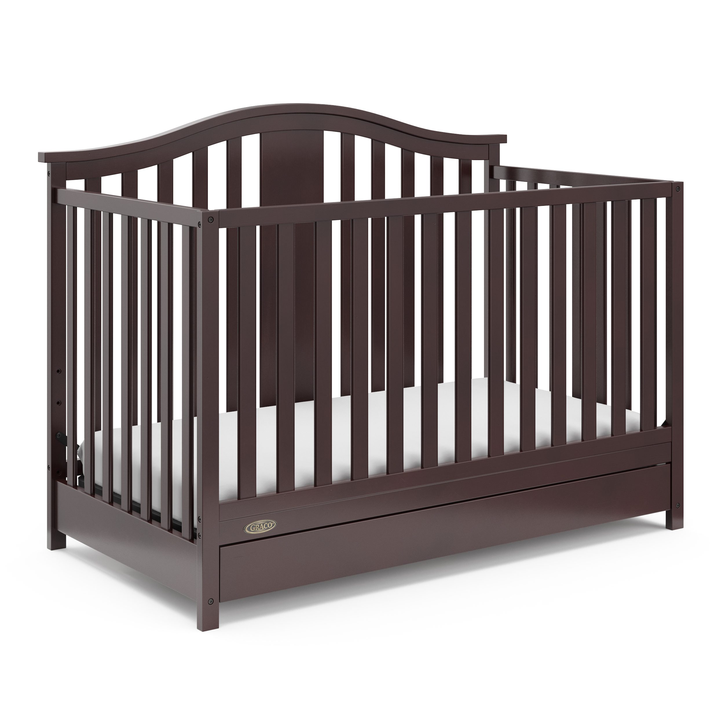 Graco Solano 5-in-1 Convertible Baby Crib with Drawer Espresso - Image 6