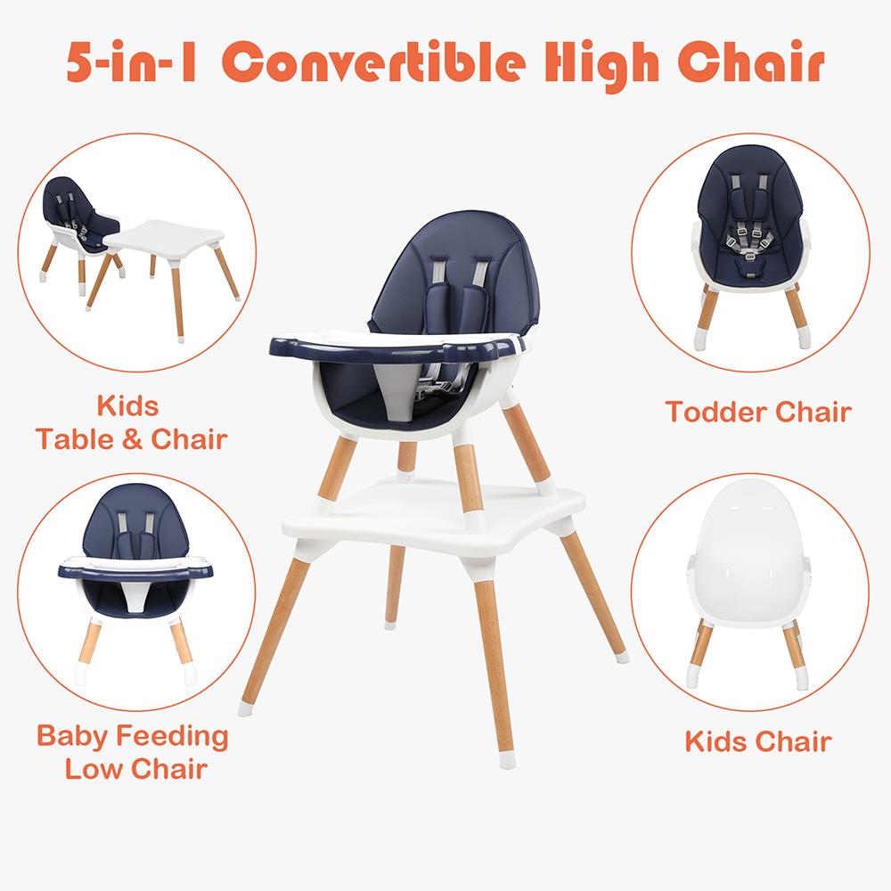 Ktaxon 5-in-1 Baby High Chair - Image 6