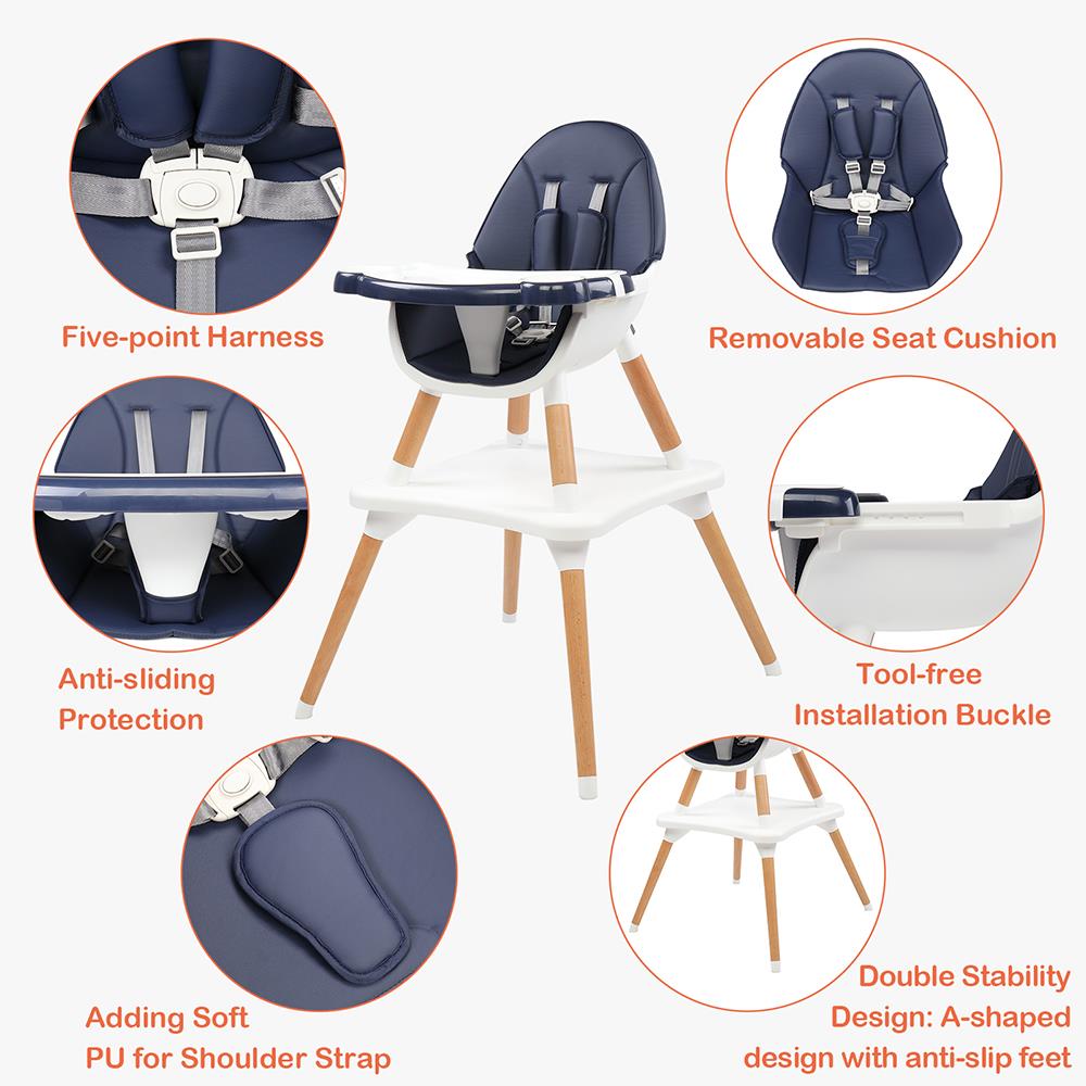 Ktaxon 5-in-1 Baby High Chair - Image 7