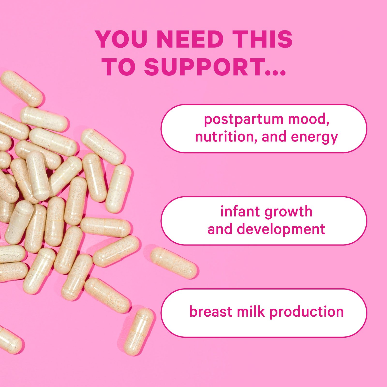Pink Stork Total Postnatal Vitamins + DHA - Image 2