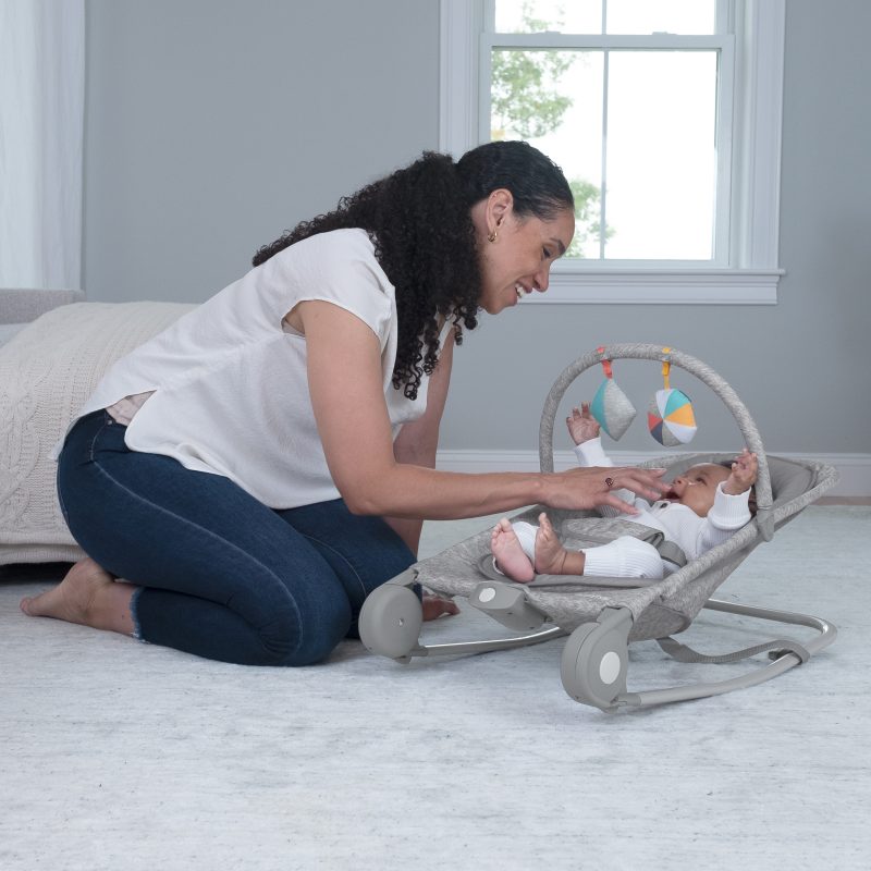 Summer Infant® 2-in-1 Bouncer & Rocker Duo (Light Gray Tweed) - Image 2