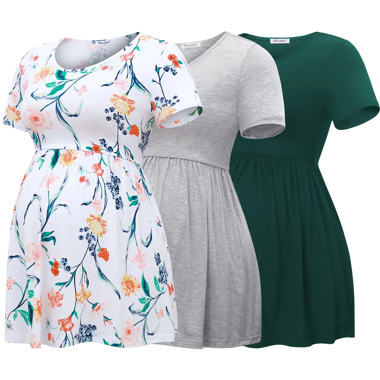 Bearsland Women's Short Sleeve Maternity T-Shirt