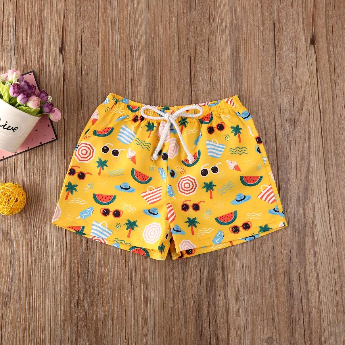 Toddler Baby Boys Beach Shorts Tropical Print Elastic Waist Bottoms - Image 7