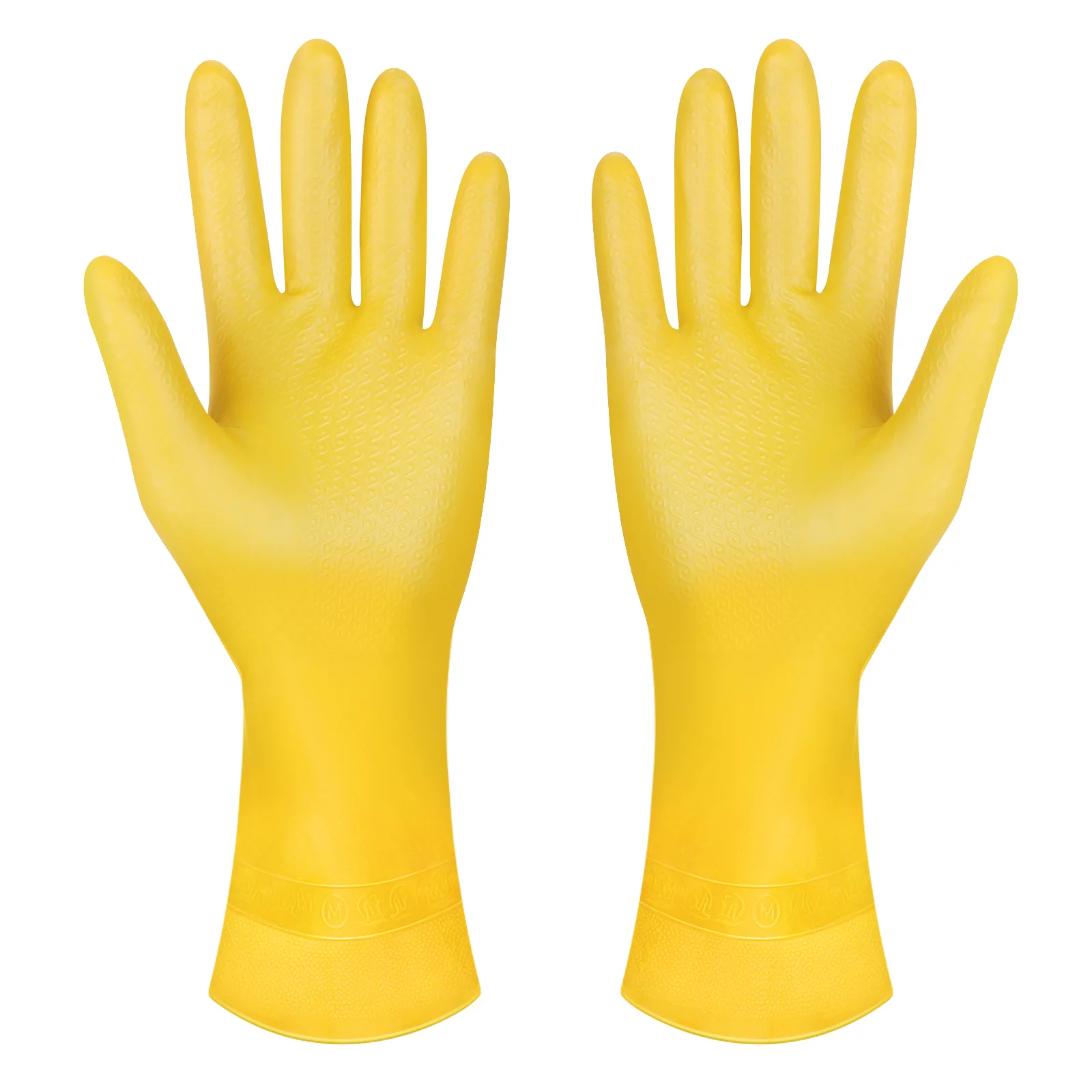 O2frepak 2 Pairs Pink Rubber Reusable Dishwashing Gloves For Kitchen Cleaning - Image 2