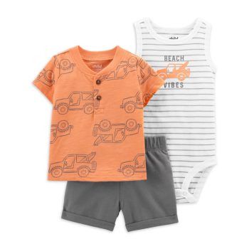 Carter's Child of Mine Baby Boys Beach Truck Diaper Cover Set